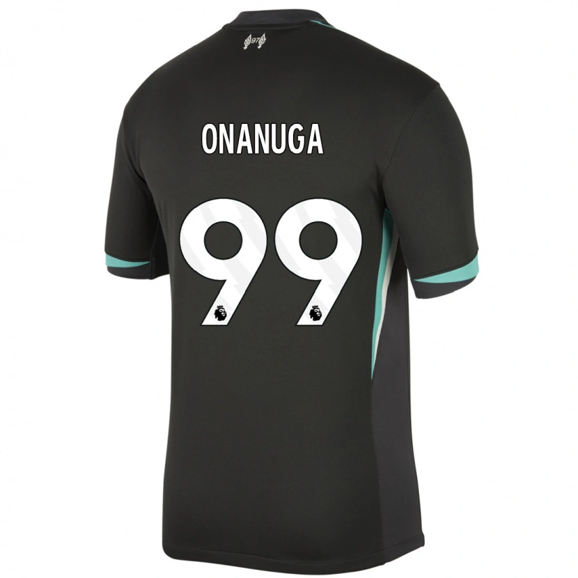 Danxen Hombre Camiseta Fola Onanuga #99 Negro Antracita Blanco 2ª Equipación 2024/25 La Camisa México