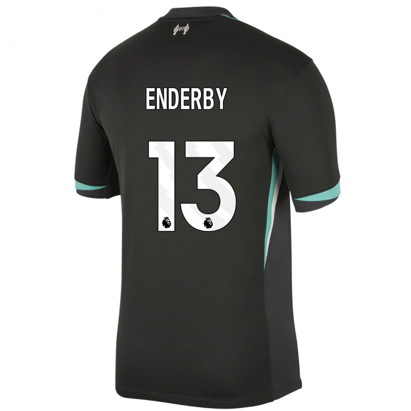 Danxen Hombre Camiseta Mia Enderby #13 Negro Antracita Blanco 2ª Equipación 2024/25 La Camisa México