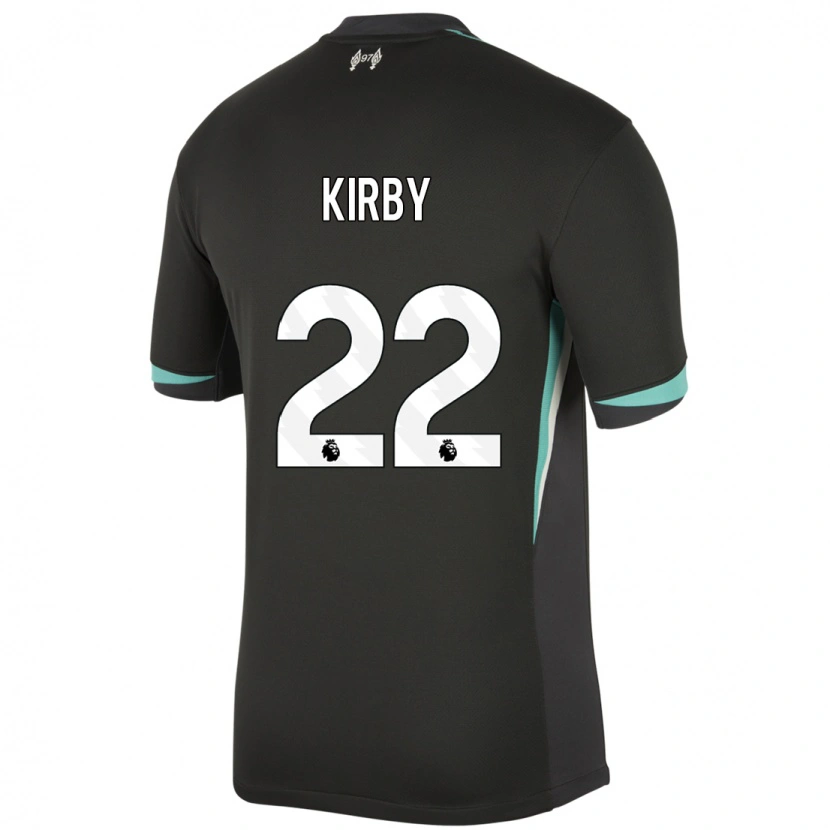 Danxen Hombre Camiseta Faye Kirby #22 Negro Antracita Blanco 2ª Equipación 2024/25 La Camisa México