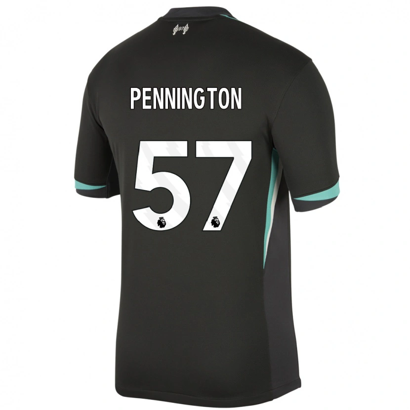 Danxen Hombre Camiseta Cody Pennington #57 Negro Antracita Blanco 2ª Equipación 2024/25 La Camisa México