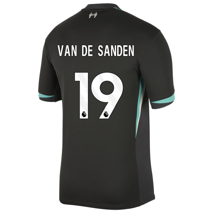 Danxen Hombre Camiseta Shanice Van De Sanden #19 Negro Antracita Blanco 2ª Equipación 2024/25 La Camisa México