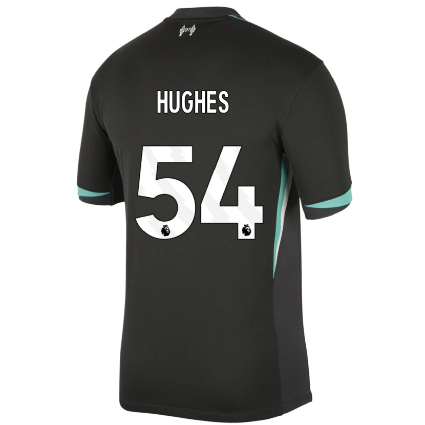 Danxen Hombre Camiseta Liam Hughes #54 Negro Antracita Blanco 2ª Equipación 2024/25 La Camisa México