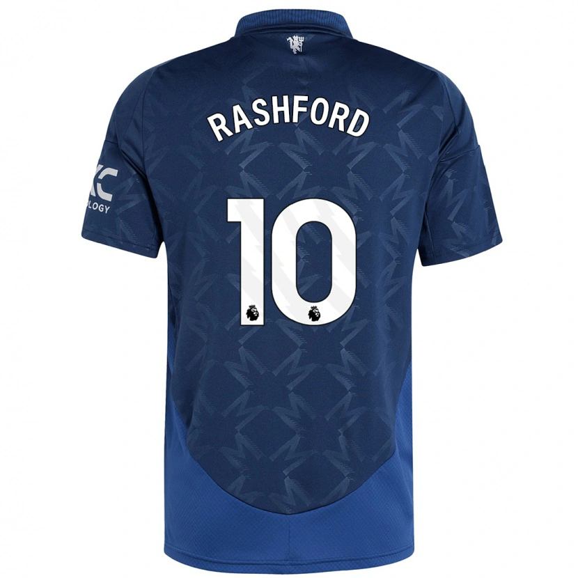 Danxen Hombre Camiseta Marcus Rashford #10 Índigo 2ª Equipación 2024/25 La Camisa México