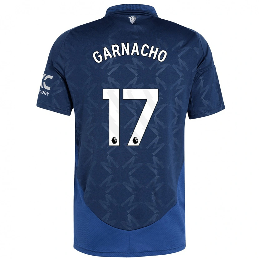 Danxen Hombre Camiseta Alejandro Garnacho #17 Índigo 2ª Equipación 2024/25 La Camisa México
