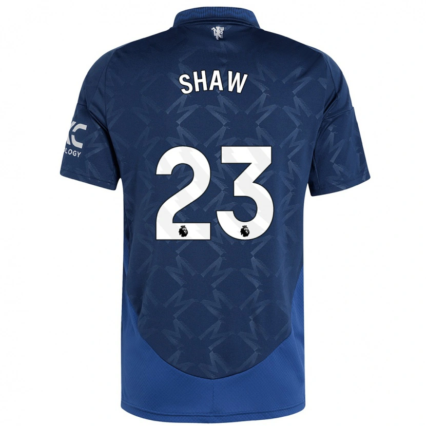 Danxen Hombre Camiseta Luke Shaw #23 Índigo 2ª Equipación 2024/25 La Camisa México