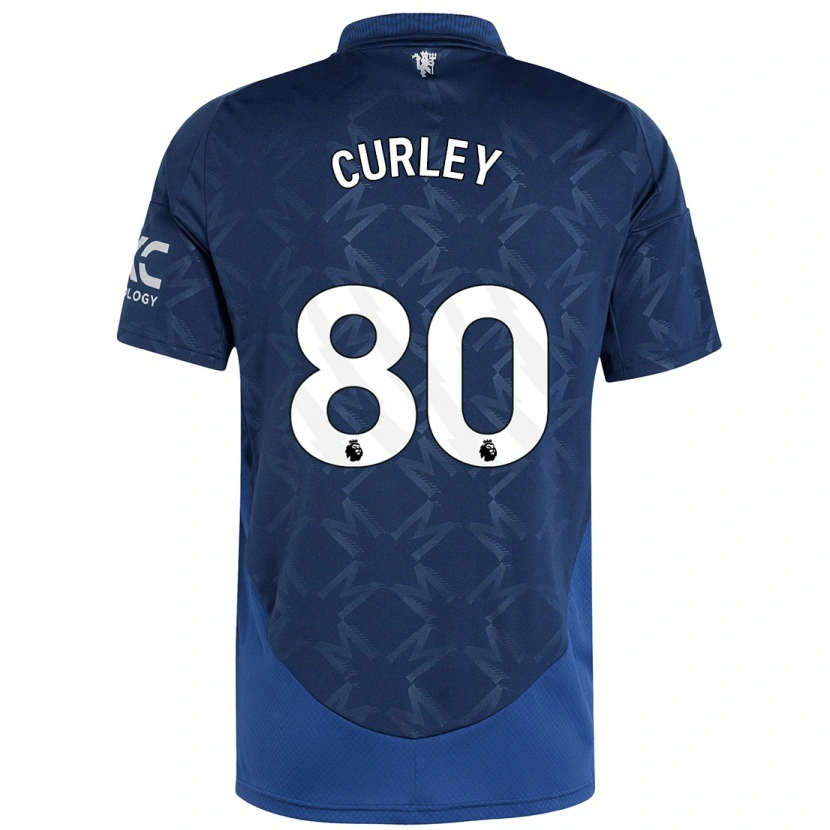 Danxen Hombre Camiseta Ruben Curley #80 Índigo 2ª Equipación 2024/25 La Camisa México
