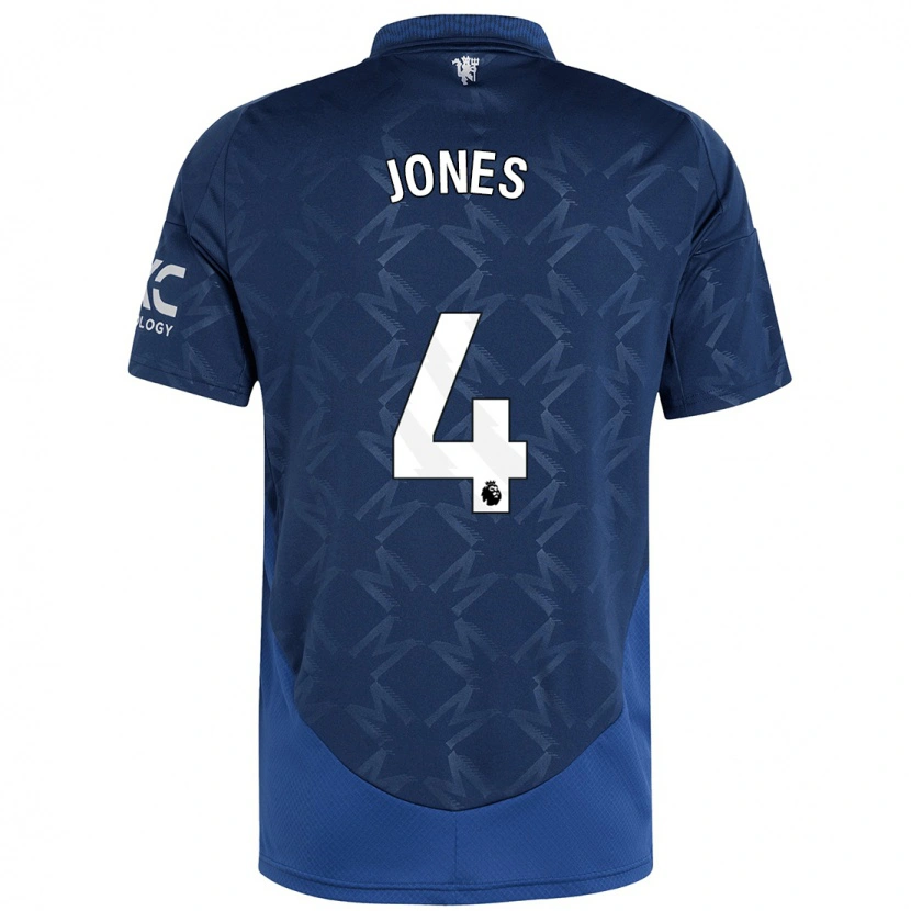 Danxen Hombre Camiseta Phil Jones #4 Índigo 2ª Equipación 2024/25 La Camisa México