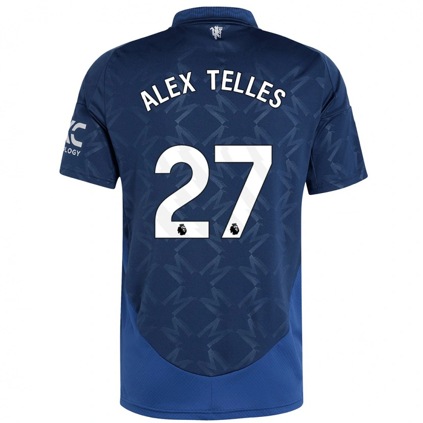 Danxen Hombre Camiseta Alex Nicolao Telles #27 Índigo 2ª Equipación 2024/25 La Camisa México
