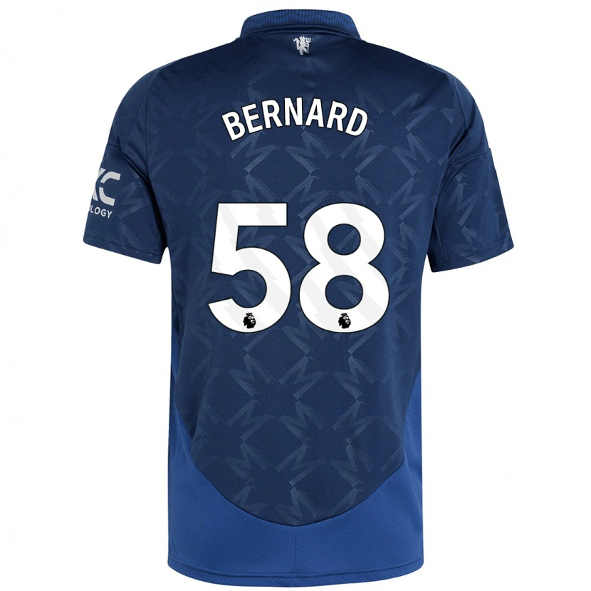Danxen Hombre Camiseta Bernard #58 Índigo 2ª Equipación 2024/25 La Camisa México