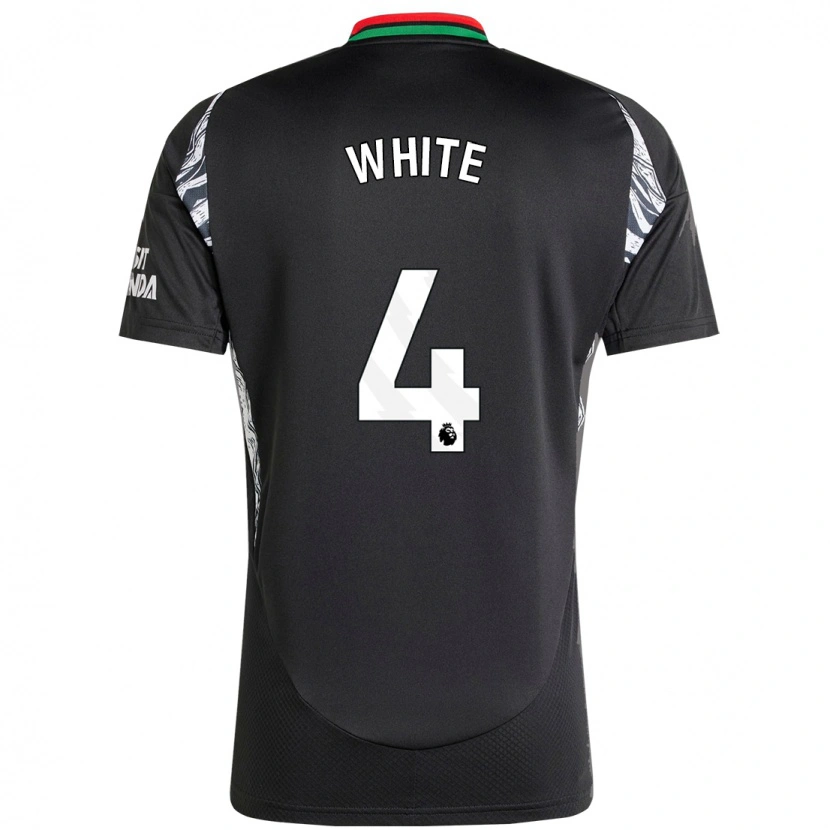 Danxen Hombre Camiseta Ben White #4 Negro 2ª Equipación 2024/25 La Camisa México