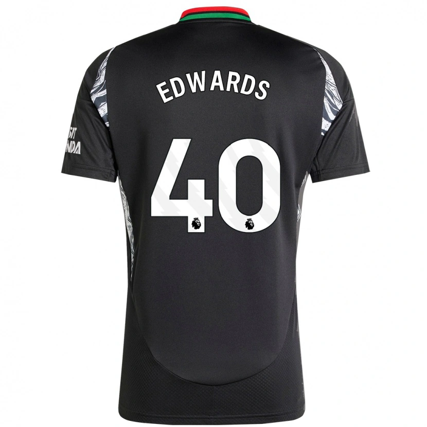 Danxen Hombre Camiseta Khayon Edwards #40 Negro 2ª Equipación 2024/25 La Camisa México