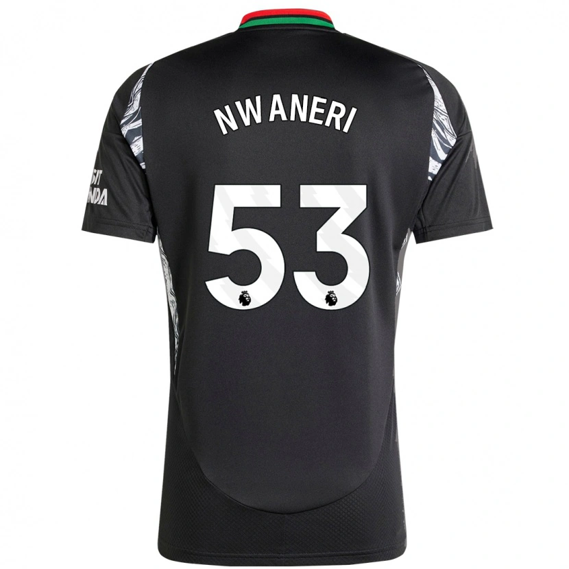 Danxen Hombre Camiseta Ethan Nwaneri #53 Negro 2ª Equipación 2024/25 La Camisa México