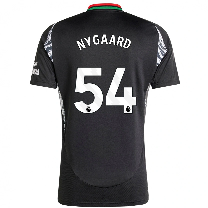 Danxen Hombre Camiseta Lucas Nygaard #54 Negro 2ª Equipación 2024/25 La Camisa México