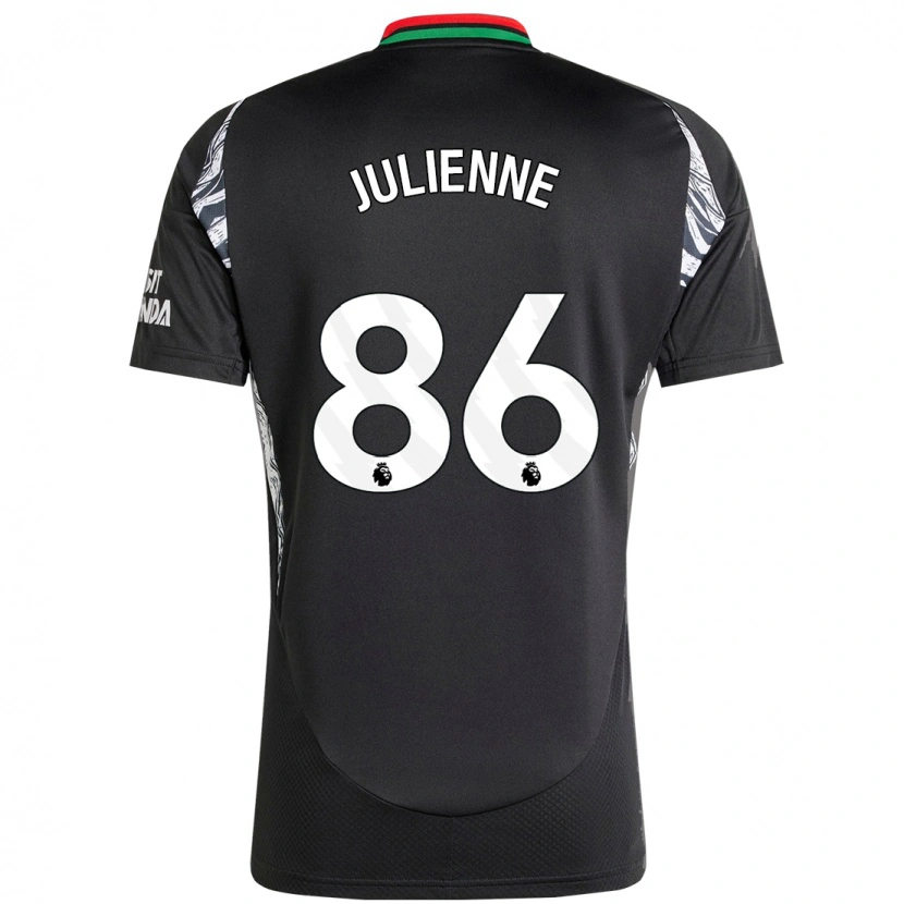 Danxen Hombre Camiseta Theo Julienne #86 Negro 2ª Equipación 2024/25 La Camisa México