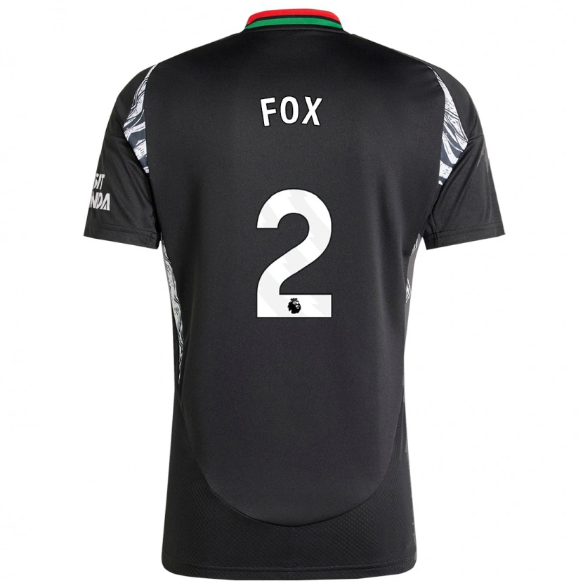 Danxen Hombre Camiseta Emily Fox #2 Negro 2ª Equipación 2024/25 La Camisa México