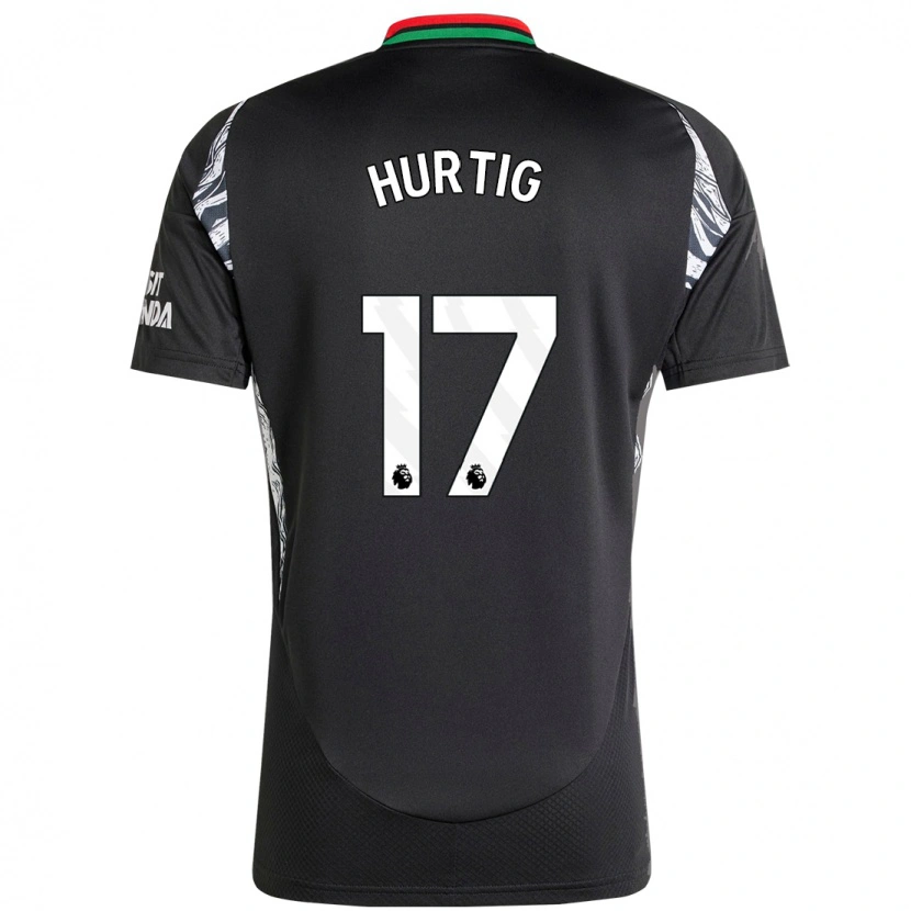 Danxen Hombre Camiseta Lina Hurtig #17 Negro 2ª Equipación 2024/25 La Camisa México