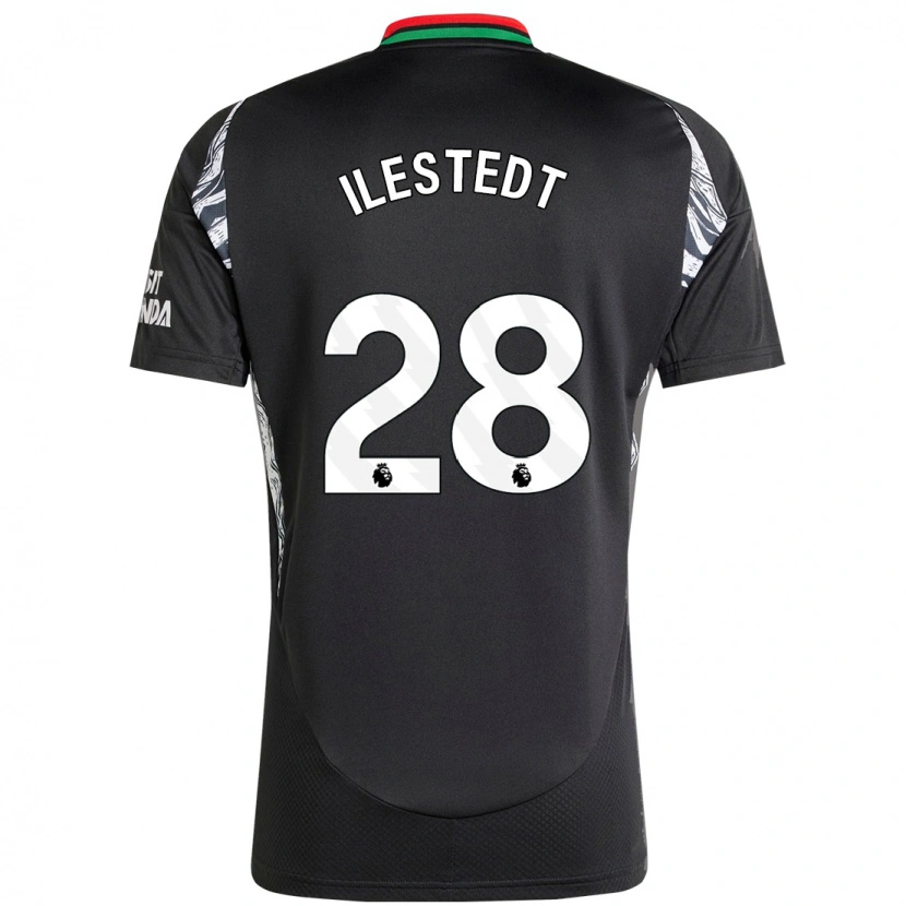 Danxen Hombre Camiseta Amanda Ilestedt #28 Negro 2ª Equipación 2024/25 La Camisa México