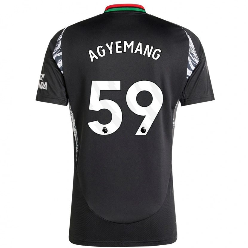 Danxen Hombre Camiseta Michelle Agyemang #59 Negro 2ª Equipación 2024/25 La Camisa México