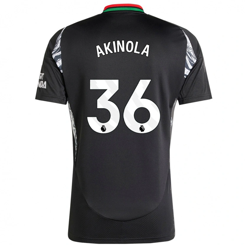 Danxen Hombre Camiseta Tim Akinola #36 Negro 2ª Equipación 2024/25 La Camisa México