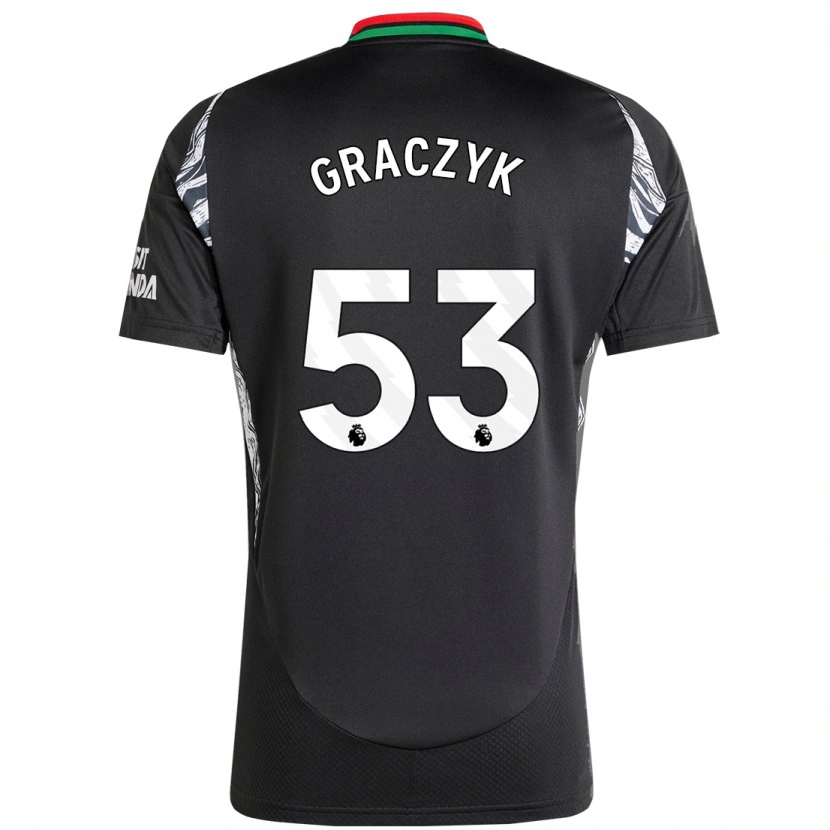 Danxen Hombre Camiseta Hubert Graczyk #53 Negro 2ª Equipación 2024/25 La Camisa México