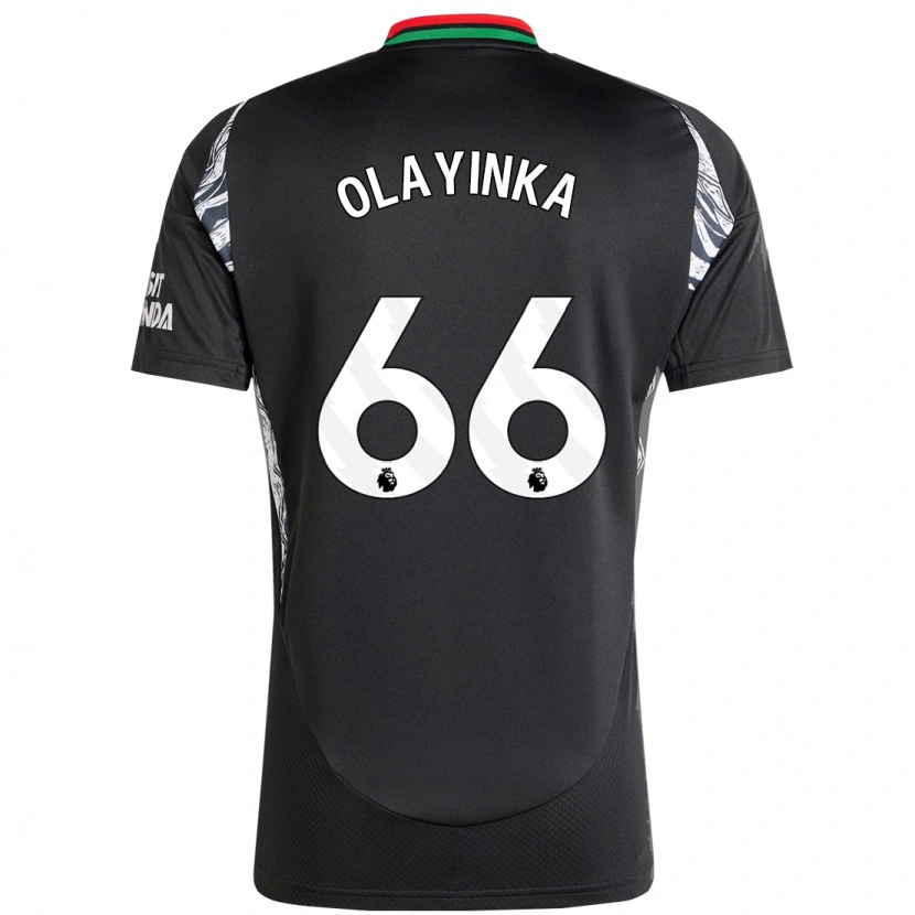 Danxen Hombre Camiseta James Olayinka #66 Negro 2ª Equipación 2024/25 La Camisa México