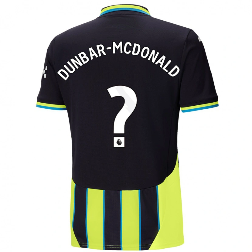 Danxen Hombre Camiseta Christian Dunbar-Mcdonald #0 Azul Amarillo 2ª Equipación 2024/25 La Camisa México