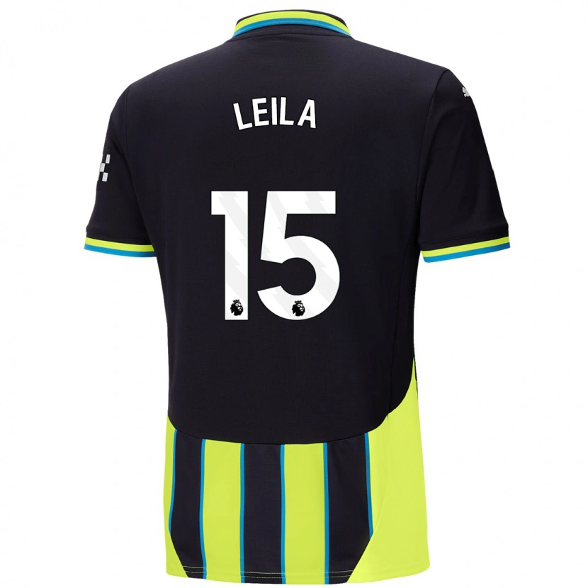 Danxen Hombre Camiseta Leila Ouahabi #15 Azul Amarillo 2ª Equipación 2024/25 La Camisa México