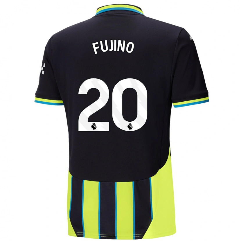 Danxen Hombre Camiseta Aoba Fujino #20 Azul Amarillo 2ª Equipación 2024/25 La Camisa México