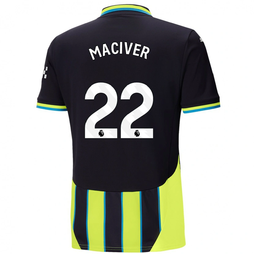 Danxen Hombre Camiseta Sandy Maciver #22 Azul Amarillo 2ª Equipación 2024/25 La Camisa México