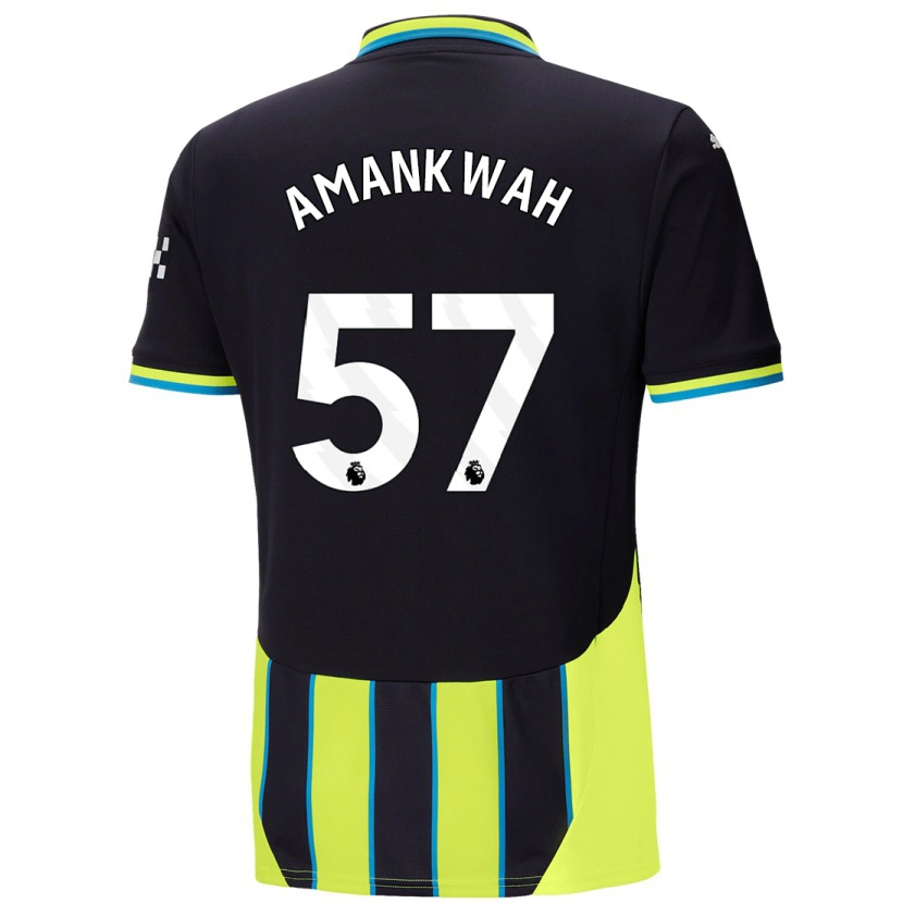 Danxen Hombre Camiseta Yeboah Amankwah #57 Azul Amarillo 2ª Equipación 2024/25 La Camisa México