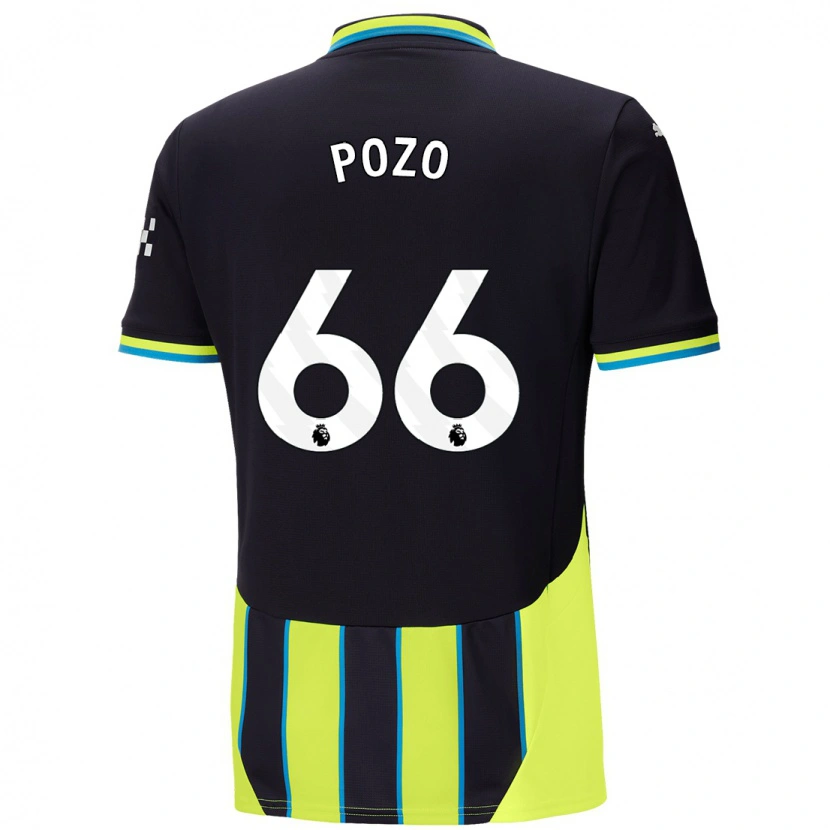 Danxen Hombre Camiseta Iker Pozo #66 Azul Amarillo 2ª Equipación 2024/25 La Camisa México