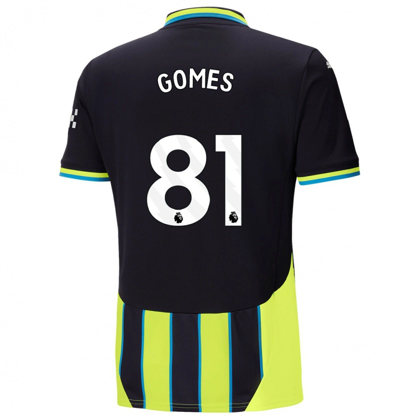 Danxen Hombre Camiseta Claudio Gomes #81 Azul Amarillo 2ª Equipación 2024/25 La Camisa México