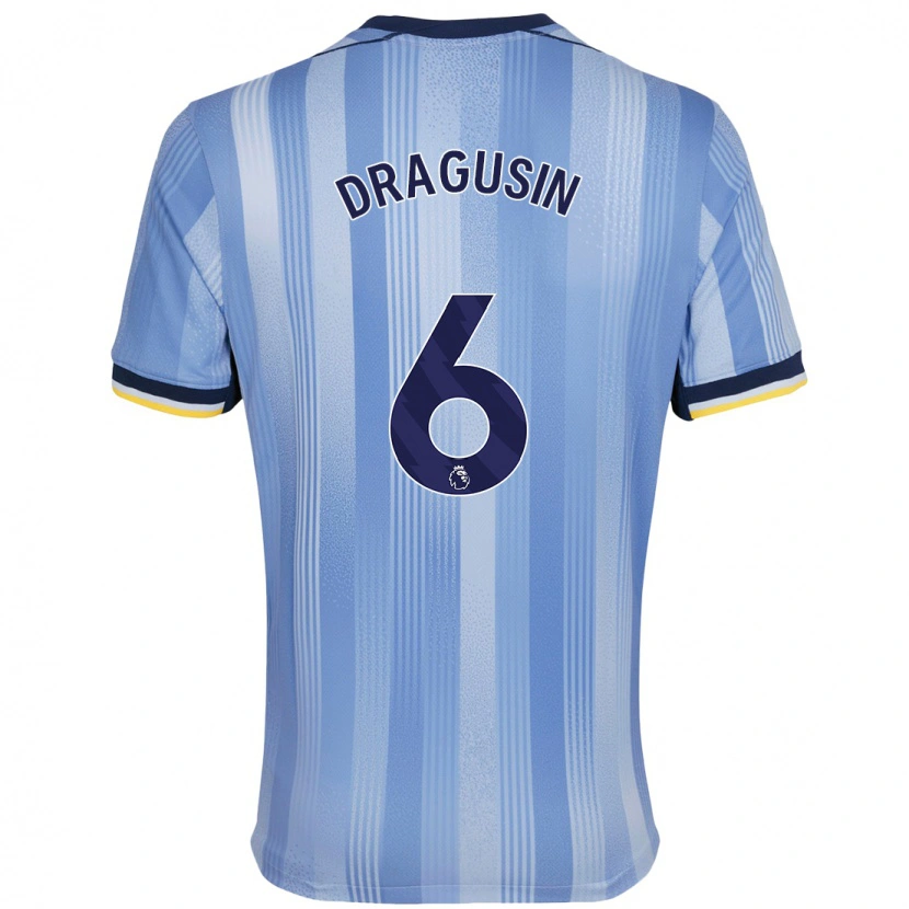 Danxen Hombre Camiseta Radu Drăgușin #6 Azul Claro 2ª Equipación 2024/25 La Camisa México