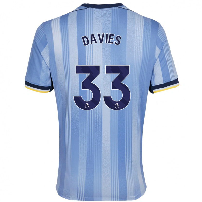Danxen Hombre Camiseta Ben Davies #33 Azul Claro 2ª Equipación 2024/25 La Camisa México