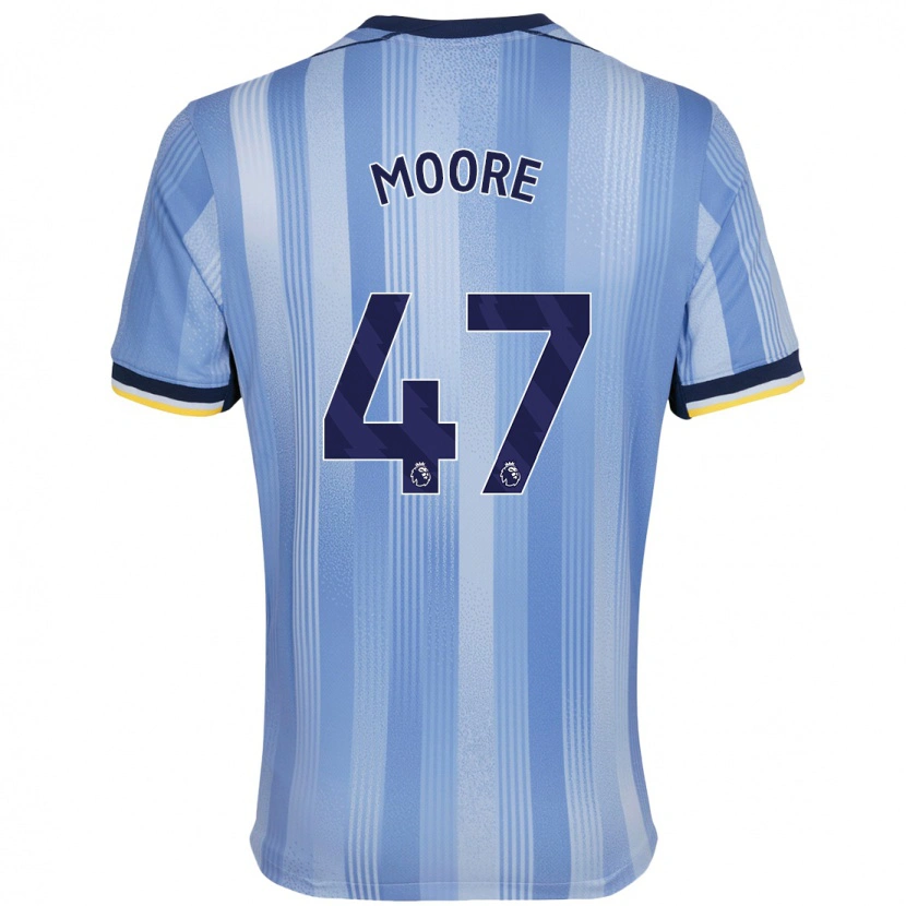 Danxen Hombre Camiseta Mikey Moore #47 Azul Claro 2ª Equipación 2024/25 La Camisa México