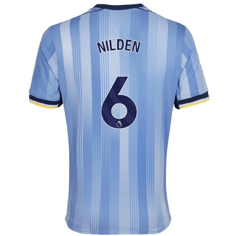 Danxen Hombre Camiseta Amanda Nildén #6 Azul Claro 2ª Equipación 2024/25 La Camisa México