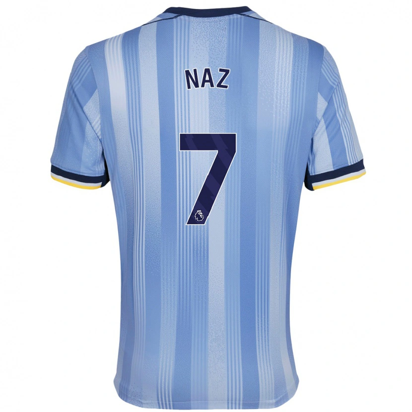 Danxen Hombre Camiseta Jessica Naz #7 Azul Claro 2ª Equipación 2024/25 La Camisa México