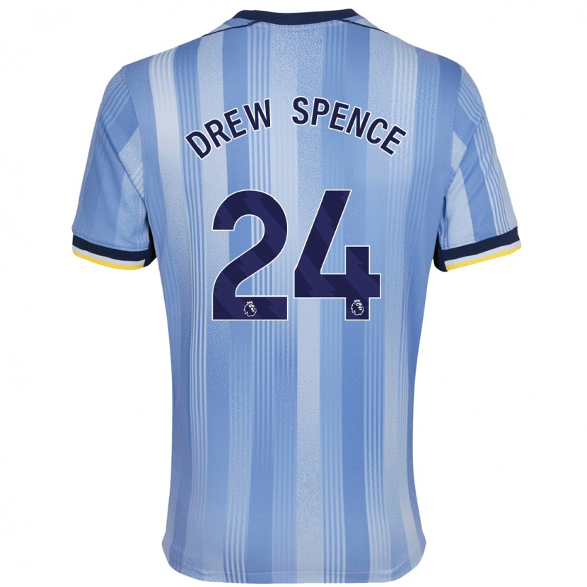 Danxen Hombre Camiseta Drew Spence #24 Azul Claro 2ª Equipación 2024/25 La Camisa México