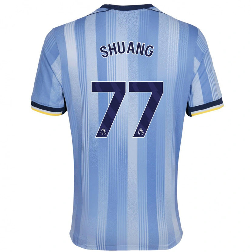 Danxen Hombre Camiseta Wang Shuang #77 Azul Claro 2ª Equipación 2024/25 La Camisa México