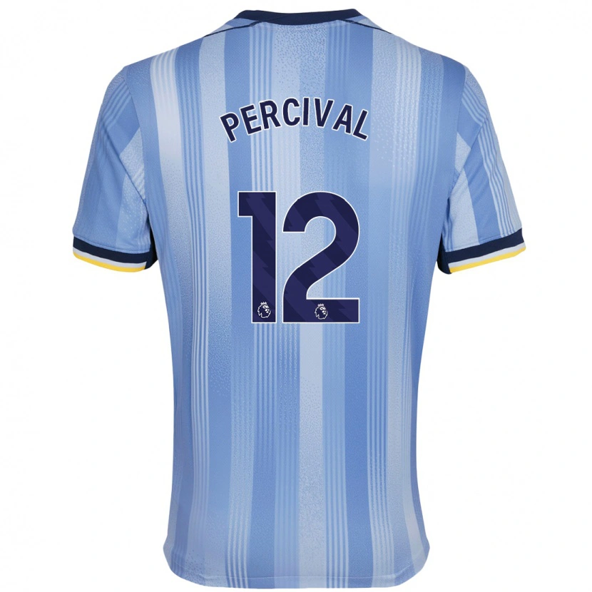 Danxen Hombre Camiseta Ria Percival #12 Azul Claro 2ª Equipación 2024/25 La Camisa México