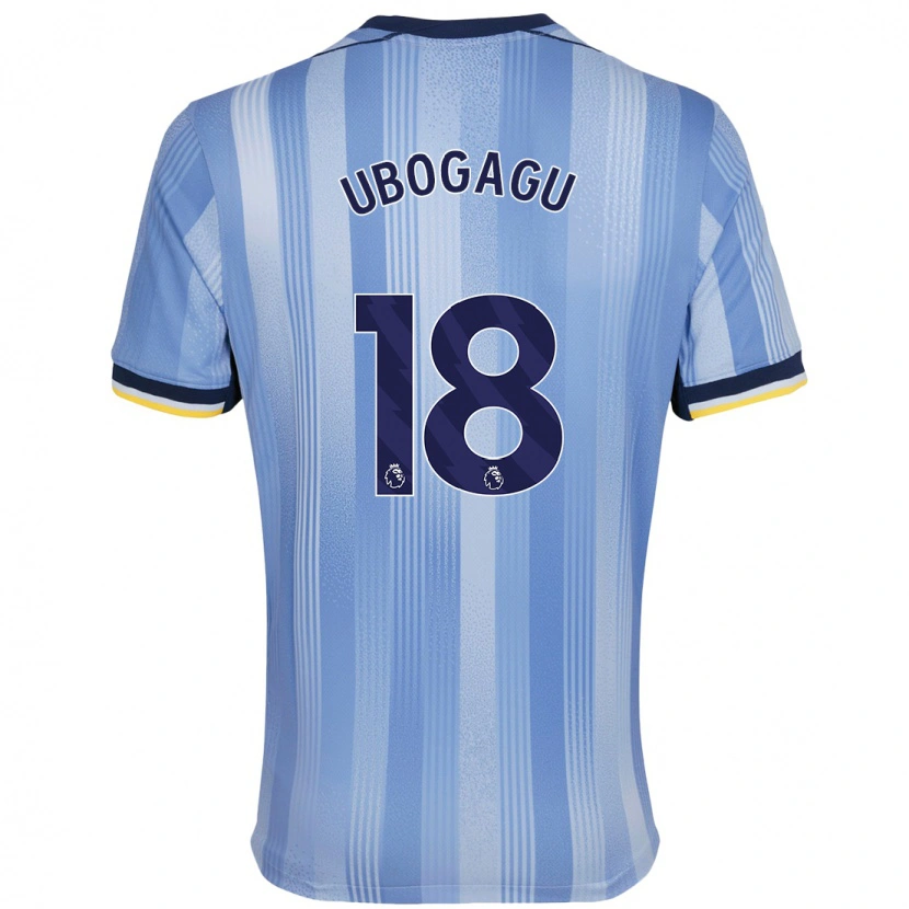 Danxen Hombre Camiseta Chioma Ubogagu #18 Azul Claro 2ª Equipación 2024/25 La Camisa México