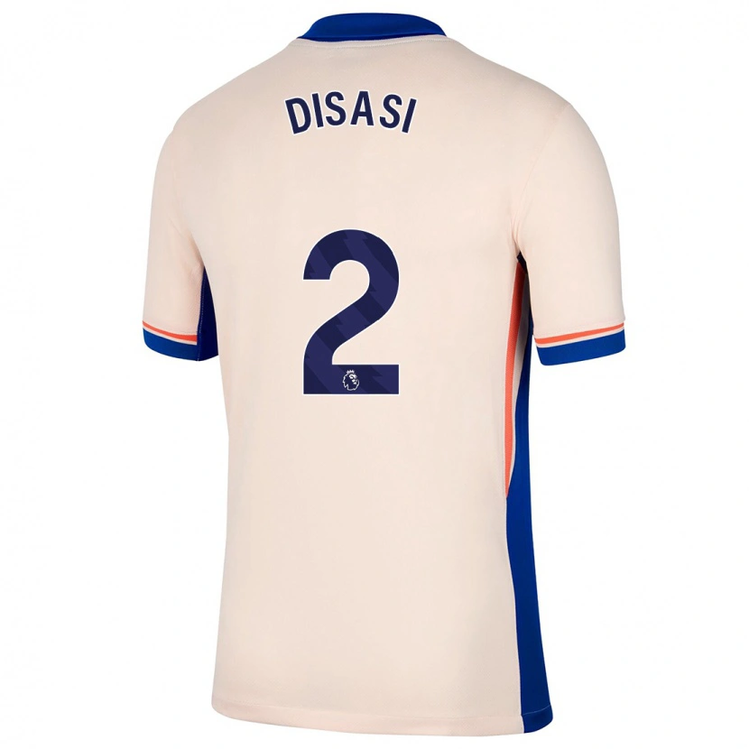 Danxen Hombre Camiseta Axel Disasi #2 Beige Claro 2ª Equipación 2024/25 La Camisa México