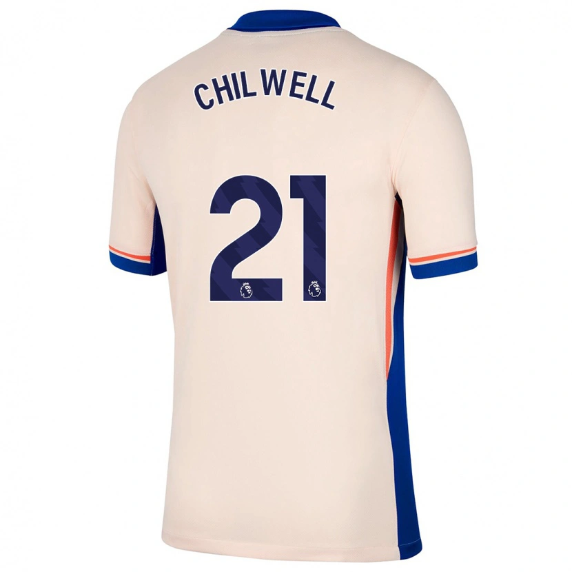 Danxen Hombre Camiseta Ben Chilwell #21 Beige Claro 2ª Equipación 2024/25 La Camisa México