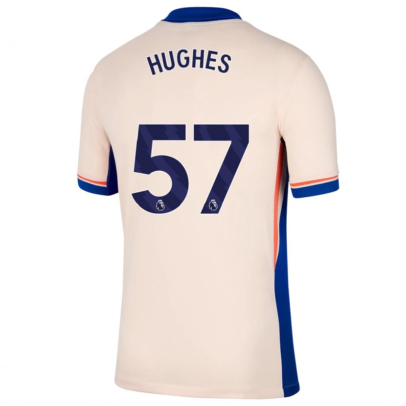 Danxen Hombre Camiseta Brodi Hughes #57 Beige Claro 2ª Equipación 2024/25 La Camisa México