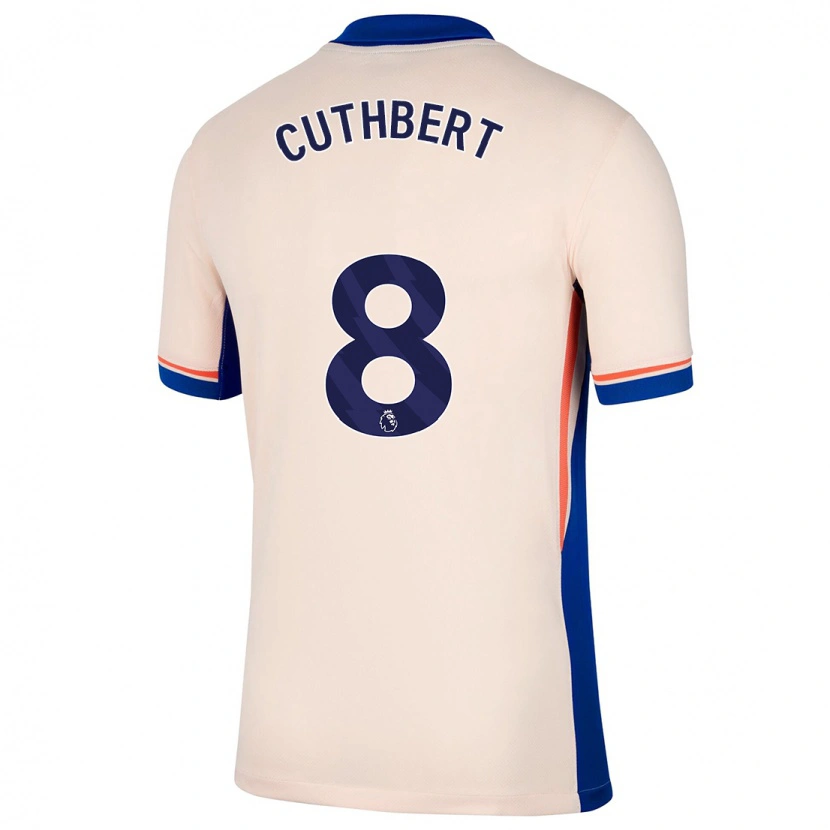 Danxen Hombre Camiseta Erin Cuthbert #8 Beige Claro 2ª Equipación 2024/25 La Camisa México