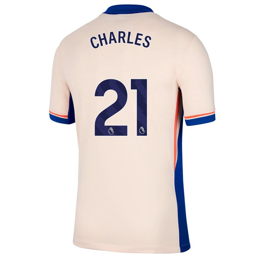Danxen Hombre Camiseta Niamh Charles #21 Beige Claro 2ª Equipación 2024/25 La Camisa México