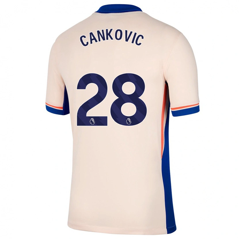 Danxen Hombre Camiseta Jelena Čanković #28 Beige Claro 2ª Equipación 2024/25 La Camisa México