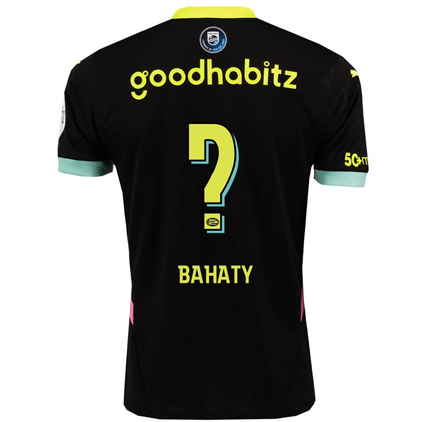 Danxen Hombre Camiseta Manuel Bahaty #0 Negro Amarillo 2ª Equipación 2024/25 La Camisa México