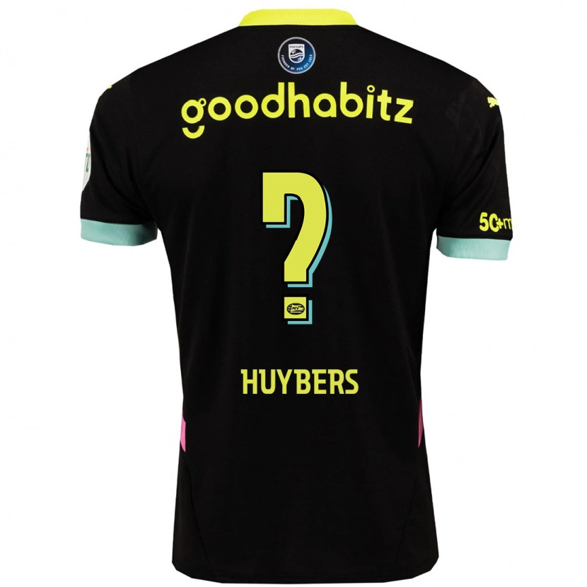 Danxen Hombre Camiseta Quinten Huybers #0 Negro Amarillo 2ª Equipación 2024/25 La Camisa México