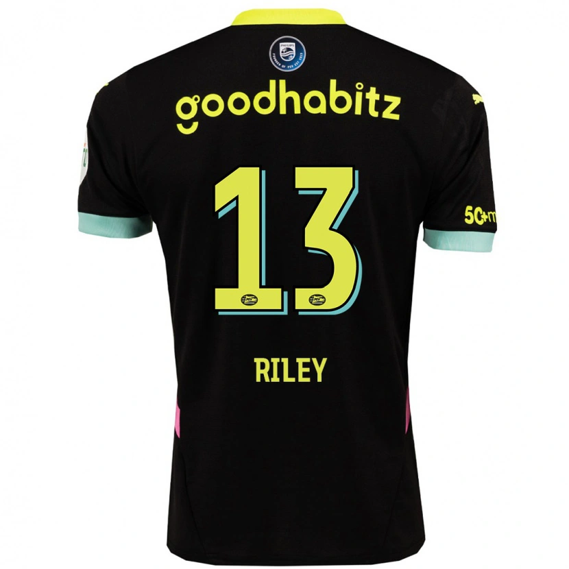 Danxen Hombre Camiseta Indiah-Paige Riley #13 Negro Amarillo 2ª Equipación 2024/25 La Camisa México